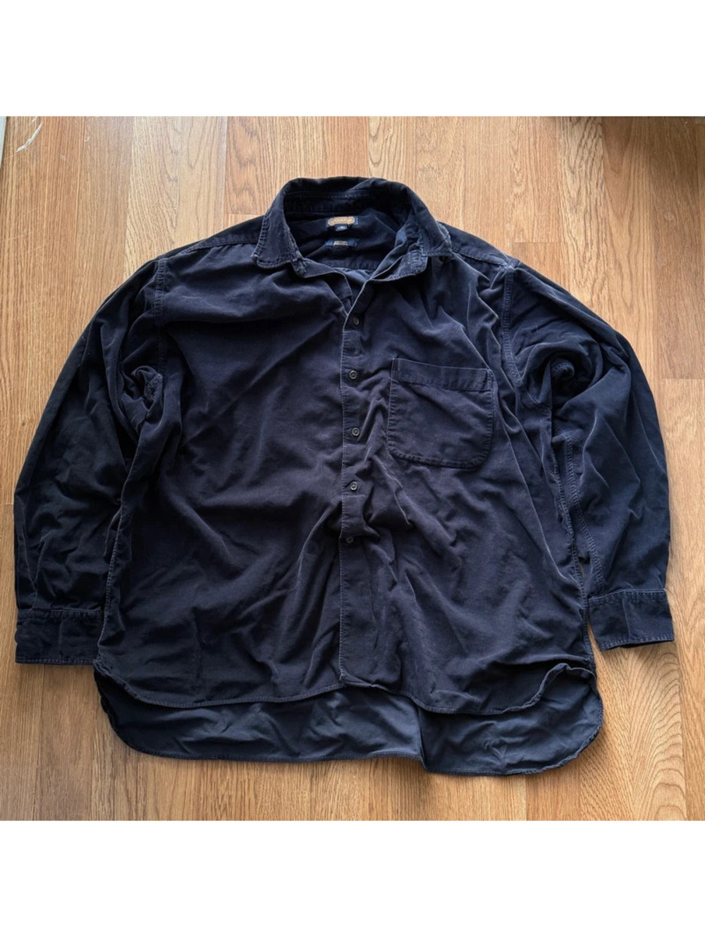 Vintage coach men’s micro corduroy long sleeve navy dress shirt